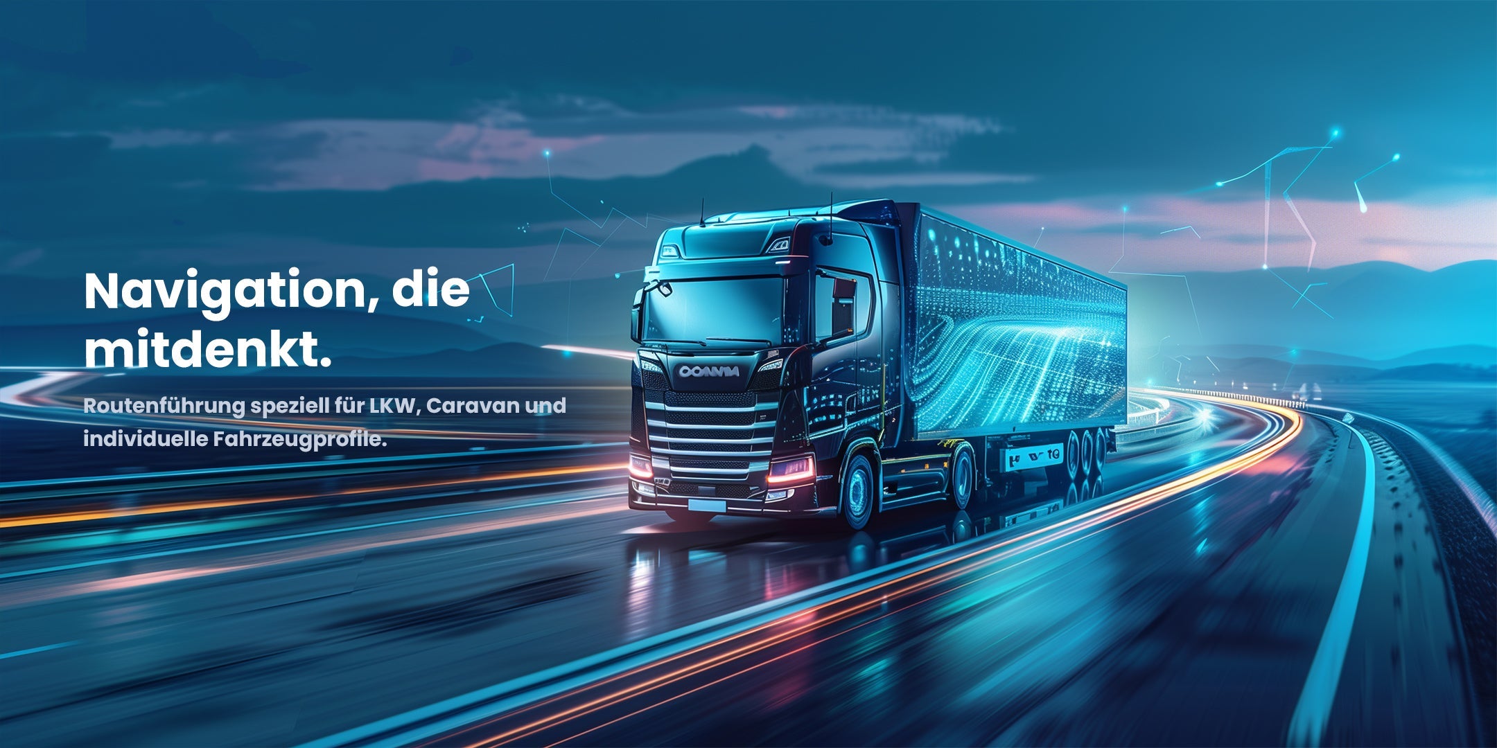 LKW fährt auf Autobahn