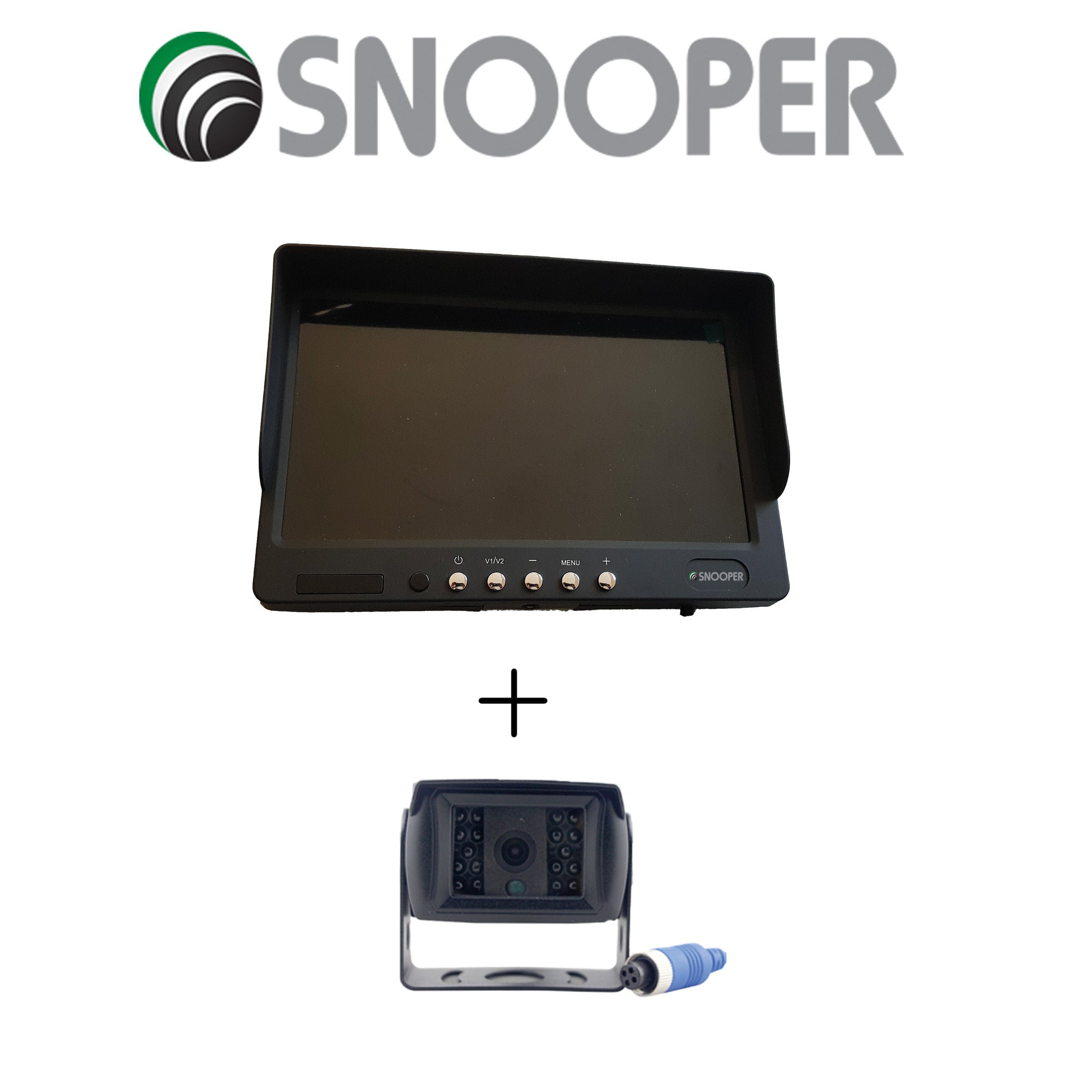 Snooper 7 ZOLL Monitor V1 AHD LCD-Display MO-B1 + Snooper 4Pin digital Rückfahrkamera RKF-B1 720P AHD LKW System Art-Nr.: BU-MK1