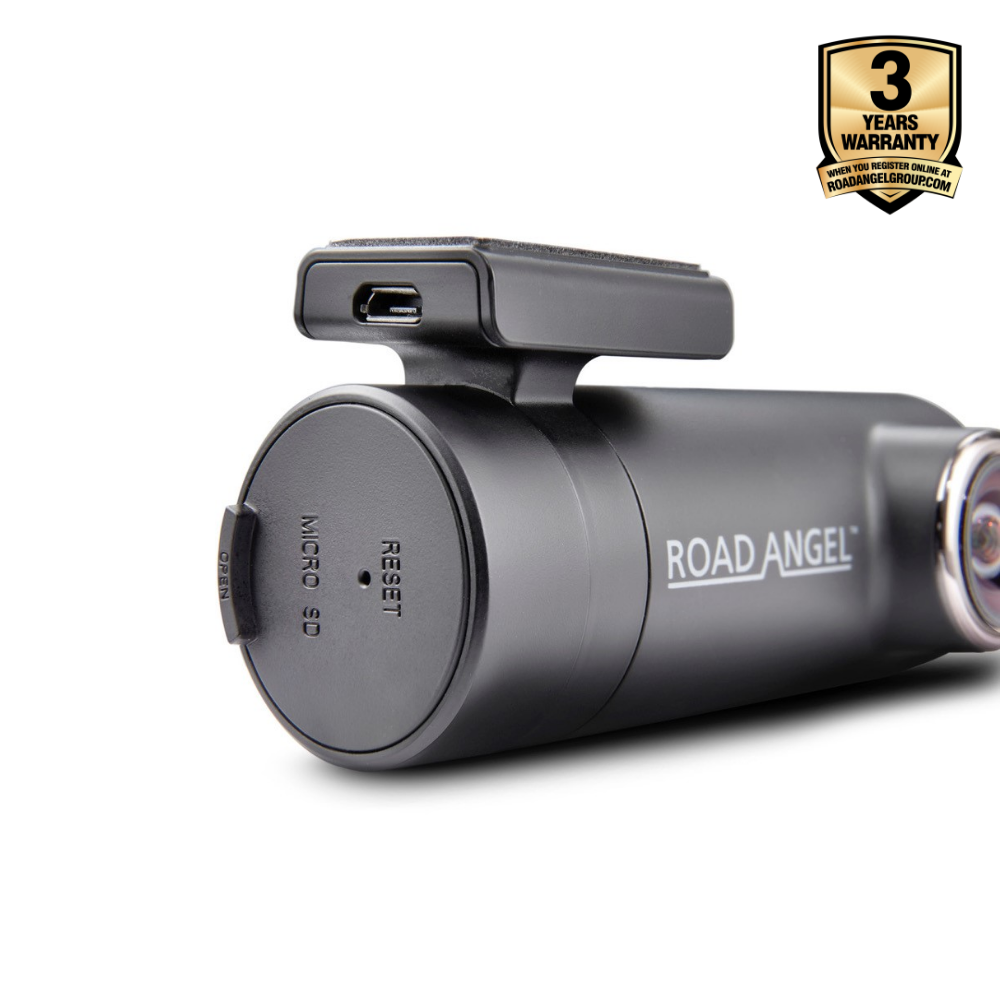 Road Angel Halo Drive 2 2K Kompakt-Dashcam mit SD-Karte & Festverdrahtungssatz im Bundle