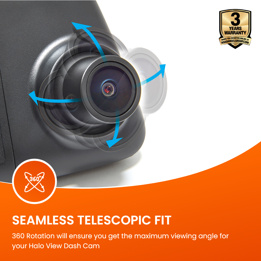 Road Angel Halo View 2 Rückspiegel-Dashcam mit 10-Zoll-Touchscreen & Dual-Parkmodus