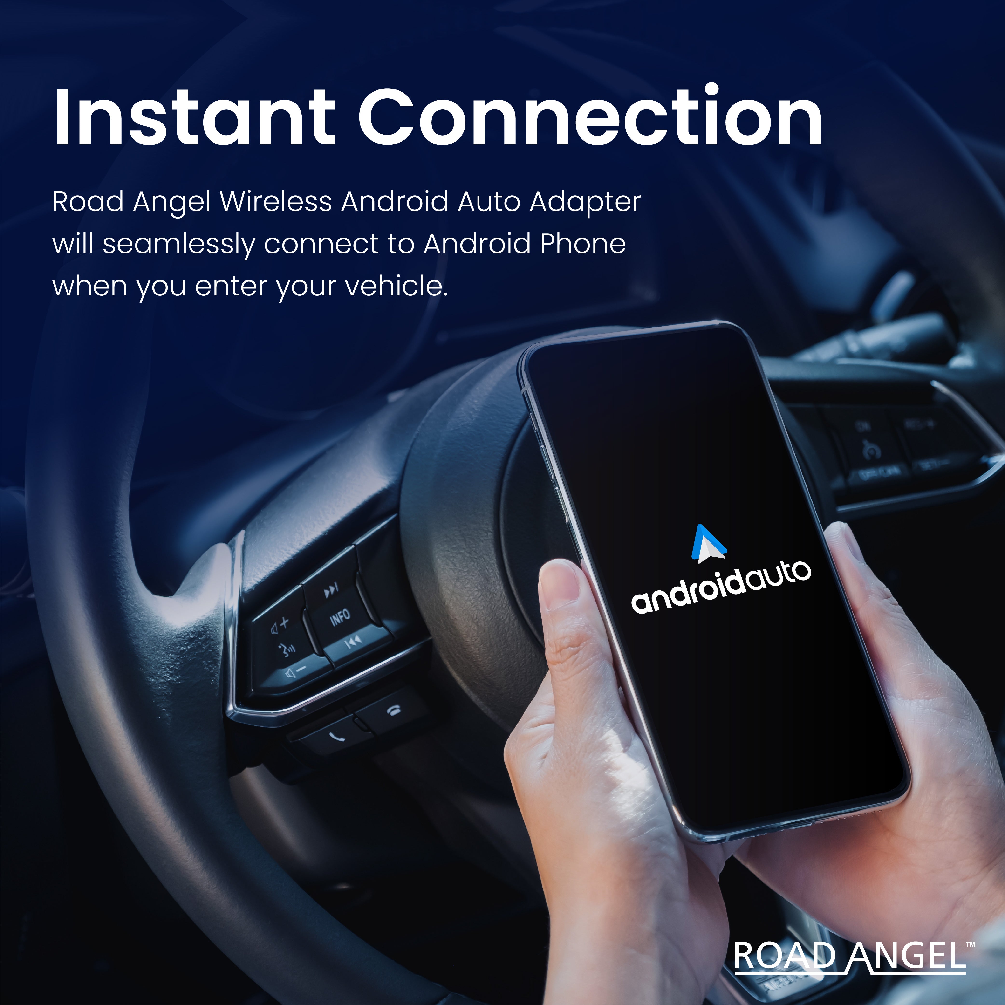 Road Angel RAAA1 kabelloser Android-Auto-Adapter