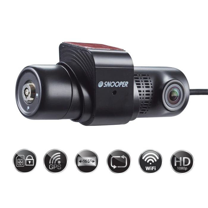 Snooper DVR-PRO. HD, WLAN, GPS-Dashcam mit abschließbarer SD-Karte Art-Nr.: DVR-PRO