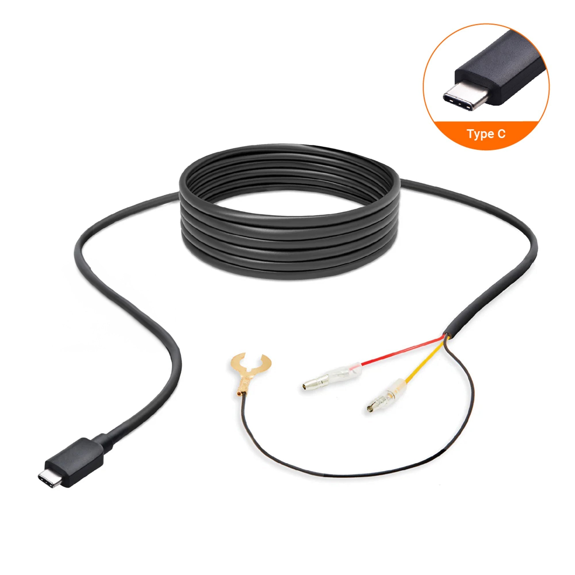 HWK12VC-OBD Road Angel Halo Pro Dashcam 12V 2-in-1 Festverdrahtungssatz mit USB Typ-C, Sicherungsabgriffen & OBD2