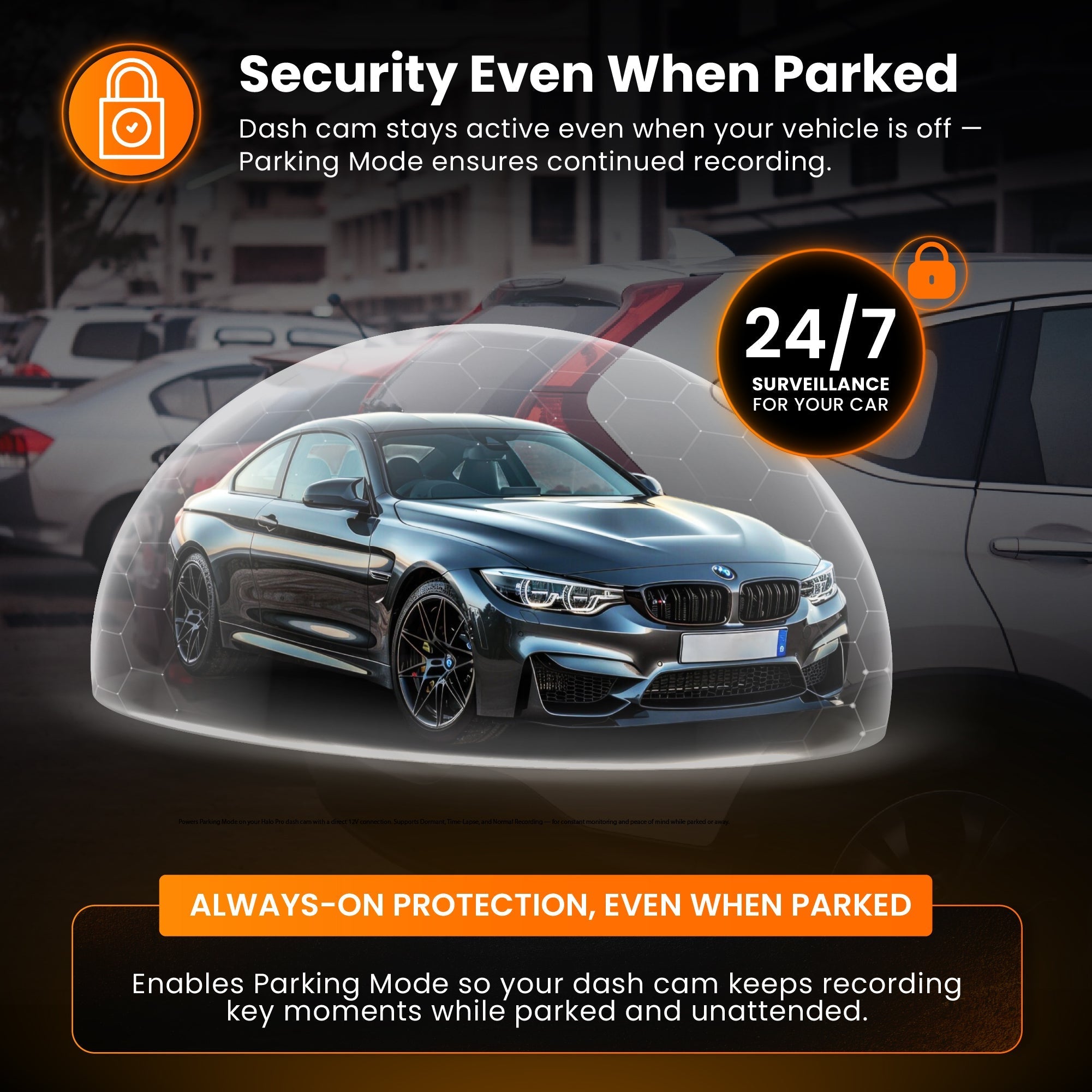 HWK5VC-OBD Road Angel Halo Dashcam 5V 2-in-1 Festverdrahtungssatz mit USB Typ-C, Sicherungsabgriffen & OBD2