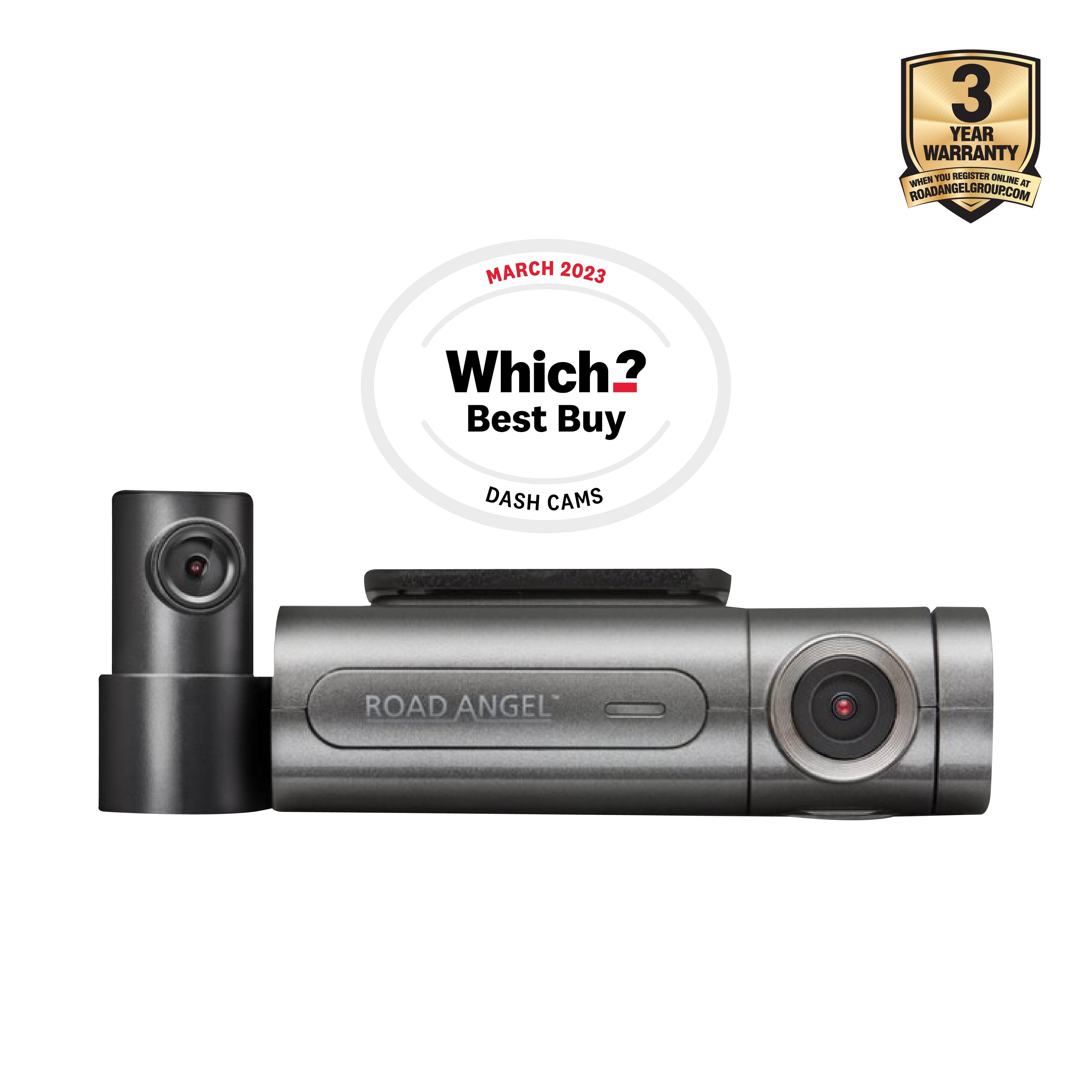 Road Angel Halo Pro 2K Front- & 1K Heck-Dashcam mit Dual-Parkmodus