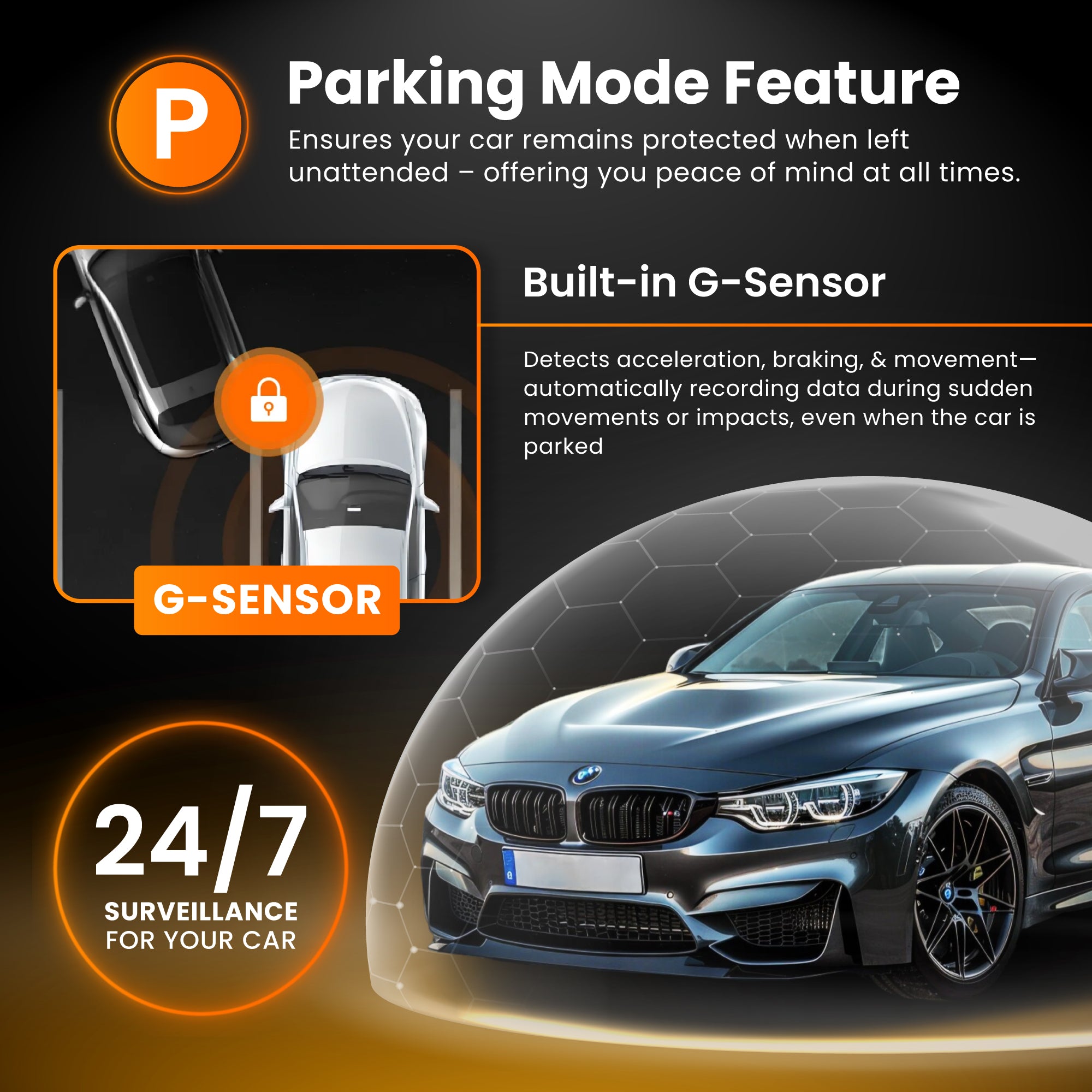 Halo Spark Full HD 1080p Single-Dashcam mit Parkmodus & Wintermodus (USB-C)