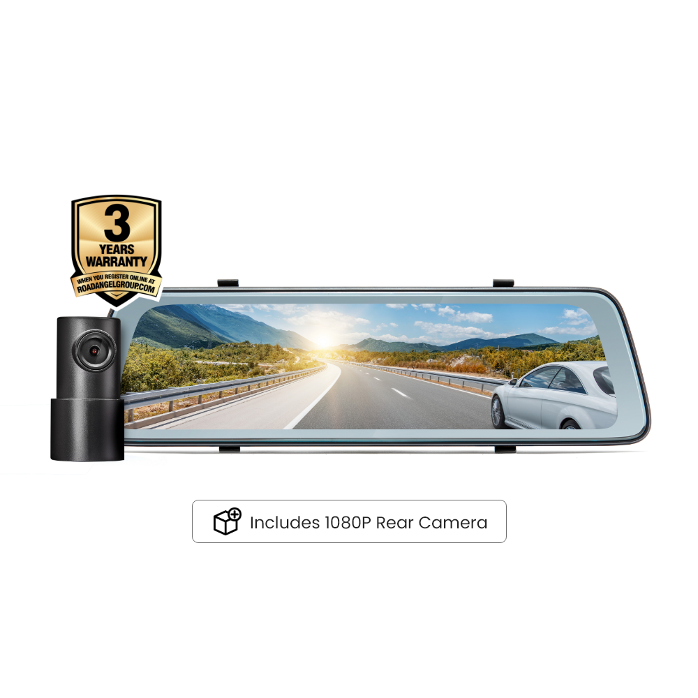 Road Angel Halo Vision 2 1440p Spiegel-Dashcam mit 10-Zoll-LCD-Touchscreen & Dual-Parkmodus