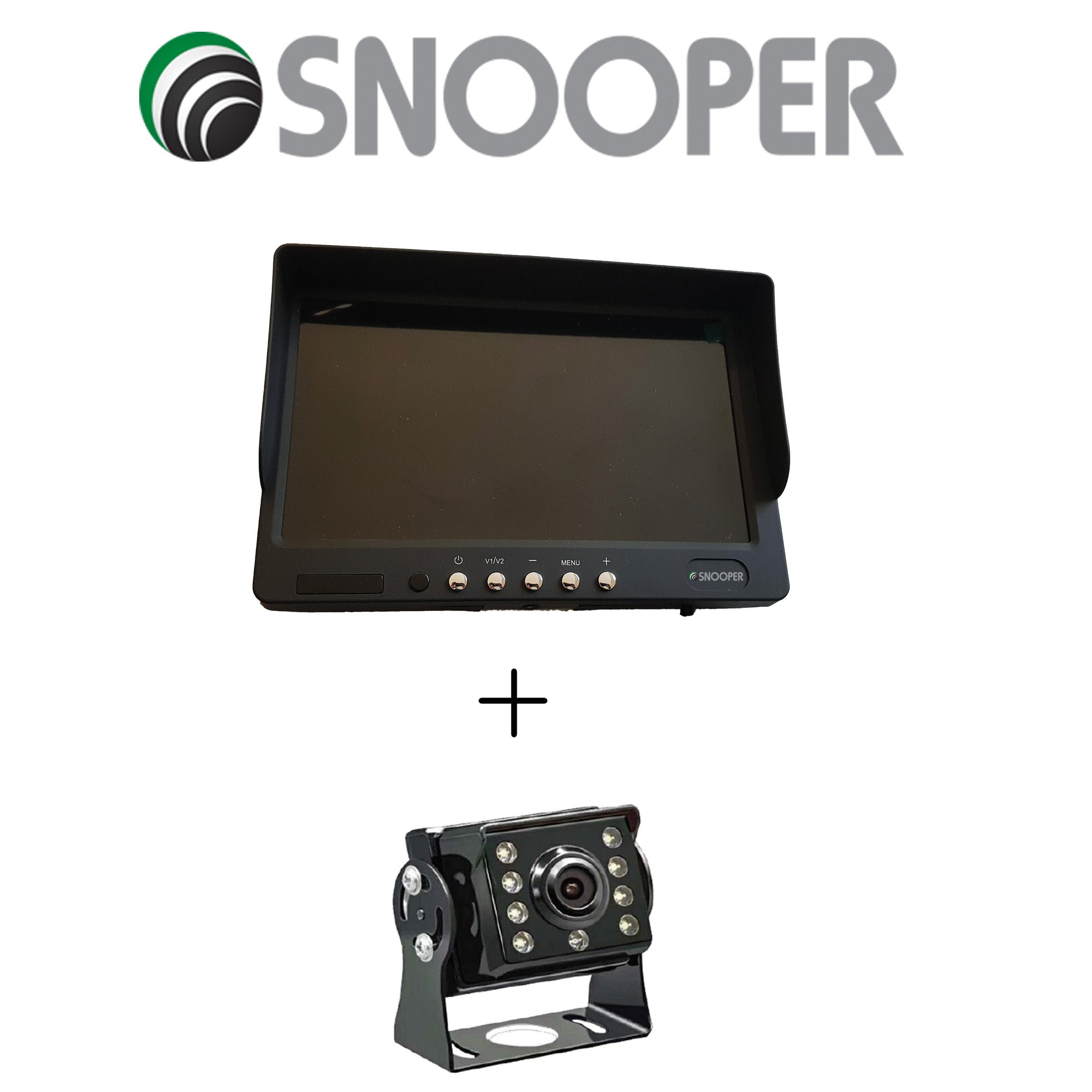 Snooper 7 ZOLL Monitor V1 AHD LCD-Display MO-B1 + Snooper 4Pin 1080P digital Mini Transporter Rückfahrkamera RK-BT-1  Art-Nr.: BU-MK9
