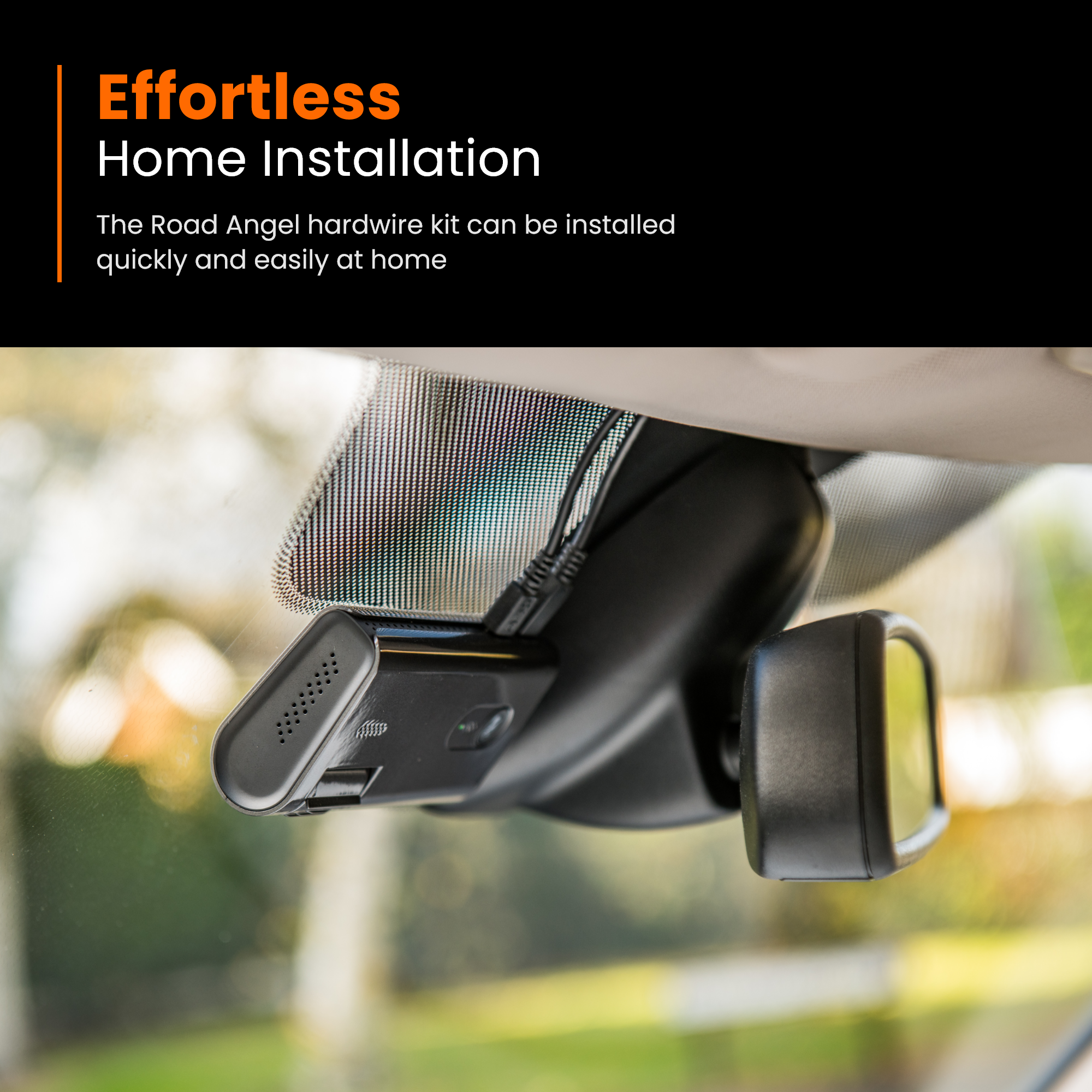 Road Angel Halo Dashcam-Festverdrahtungssatz mit Micro-USB für Halo Pro 2018–2020 (nicht Typ C)