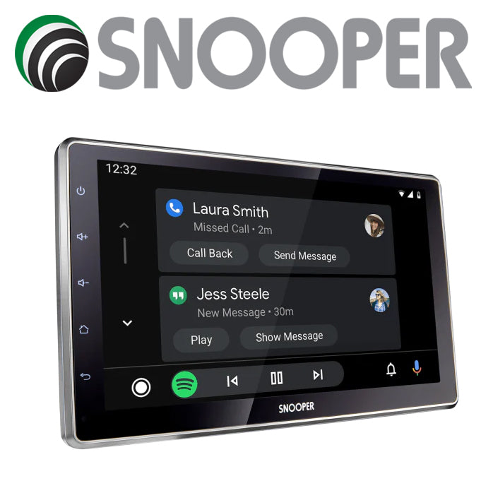 Snooper SMH-550DAB Multimedia-Player mit schwebendem 10,1-Zoll-Bildschirm und erweiterter Smartphone-Steuerung Art-Nr.: SMH-550DAB