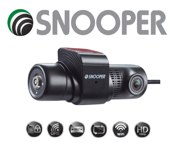 Snooper DVR-PRO. HD, WLAN, GPS-Dashcam mit abschließbarer SD-Karte
